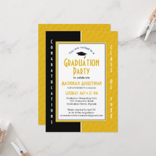 Convites FORMATURA Personalizado Amarelo Graduado em CIÊNCI