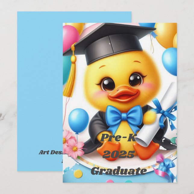 Convites Formatura Pré-K 2025 Estilo 2 (Frente/Verso)