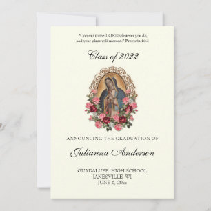 Convites Formatura Religiosa Elegante Guadalupe Católica