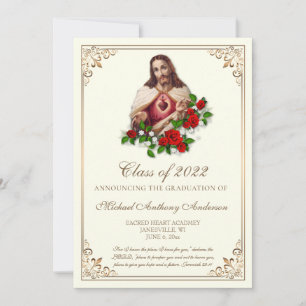 Convites Formatura Religiosa Jesus Católico Elegante
