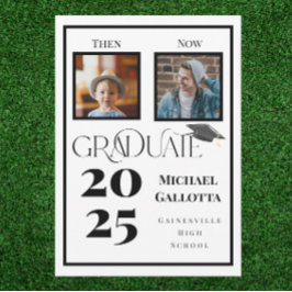 Convites Formatura Then & Now 2 Foto Ano Graduado Destacado