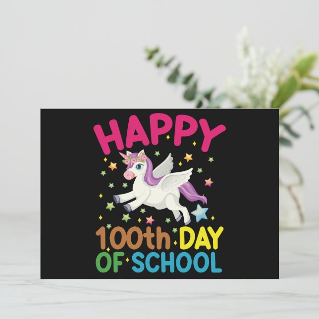 Convites Fórmula Matemática 100 Dias De Escola Professor De (Em pé/Frente)