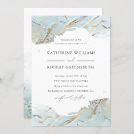 Convites fornalha de ouro azul texturizada