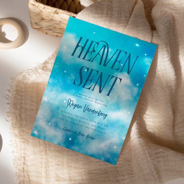 Convites Forno Enviado para o Chá de fraldas do Céu Azul (Criador carregado)