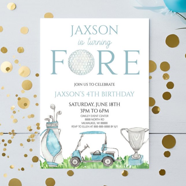 Convites Forte Golfe Azul 4ª Festa de aniversário (Criador carregado)