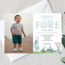 Forte Imagem Azul de Golfe 4ª Festa de aniversário