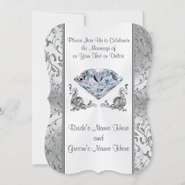 Convites Fortemente Casamento com Diamantes convoca seu tex