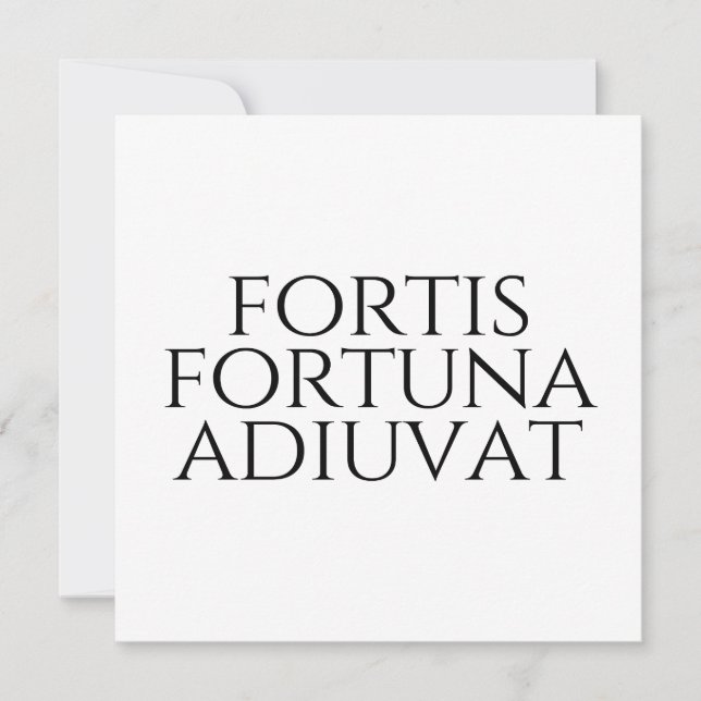 Convites Fortis Fortuna Adiuvat (Frente)
