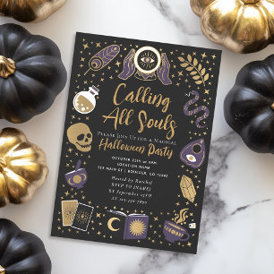 Convites Fortune Teller Future Witchy Halloween Party