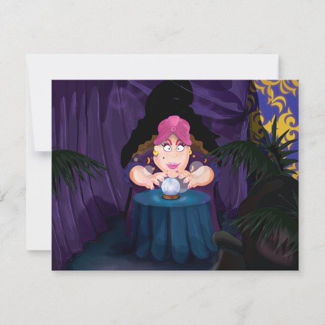 Convites Fortune Teller Tent (Frente)