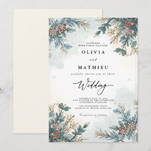 Convites Fosco Evergreen Floral Wedding