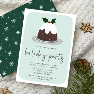 Convites Fosco Fruitcake Holly Mint e Green Holiday Party