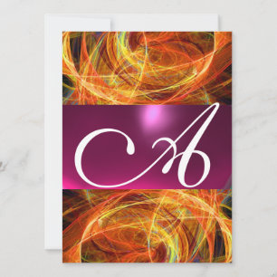 Convites FOTÃO LOUCO MONOGRAMA preto rosa