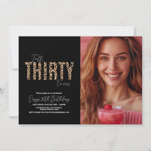 Convites Foto: 30 para mim mulheres leopardo Aniversário