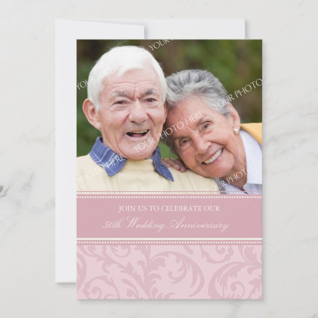 Convites Foto: 50º Aniversário de Rochas Rosa (Frente)