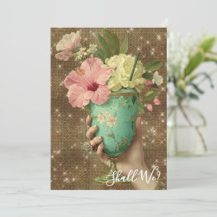 Convites *~* FOTO A101 10 Coquetel Ornamentado PARA SOLTEIR