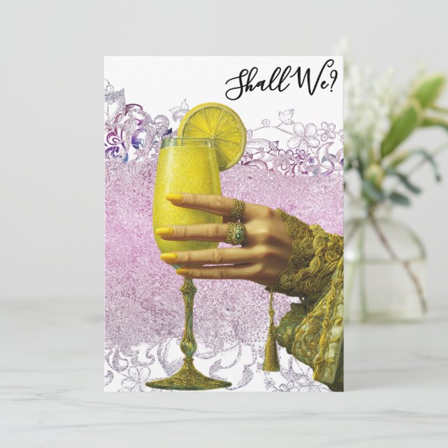 Convites *~* FOTO A101 Coquetel Ornamentado 27 DESPEDIDA DE (Em pé/Frente)