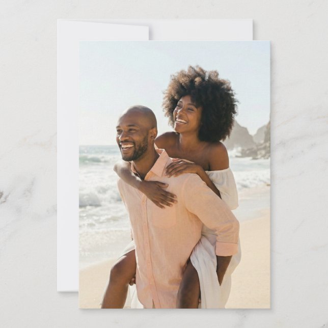 Convites Foto Alegre da Praia em Pastel (Frente)