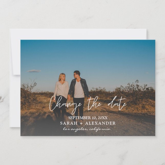 Convites Foto - Alteração Horizontal da Data (Frente)