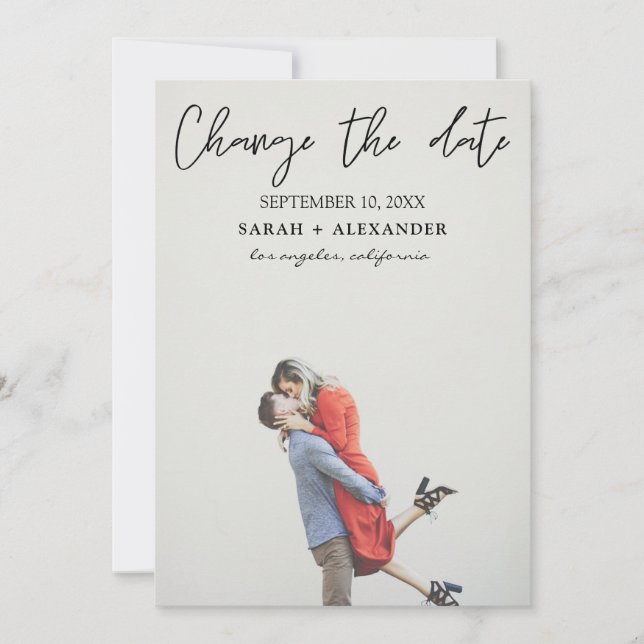 Convites Foto - Alterar Data na Vertical - Texto no Topo (Frente)