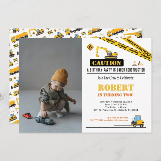 Convites Foto Aniversário De Qualquer Idade (Frente/Verso)