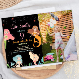 Convites Foto: Aniversário de Sereias Negras sob o mar