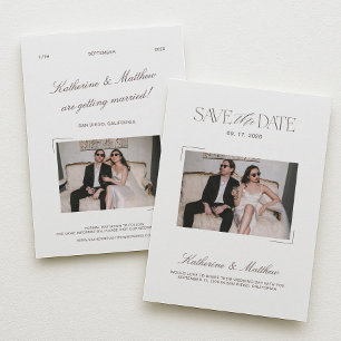 Convites Foto Antiga de Save the Date
