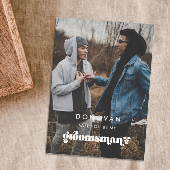 Convites Foto antiga: você será meu padrinho? (Criador carregado)