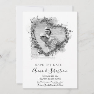 Convites *~* FOTO AR6 CASAMENTO Coração SALVAR DATA QR