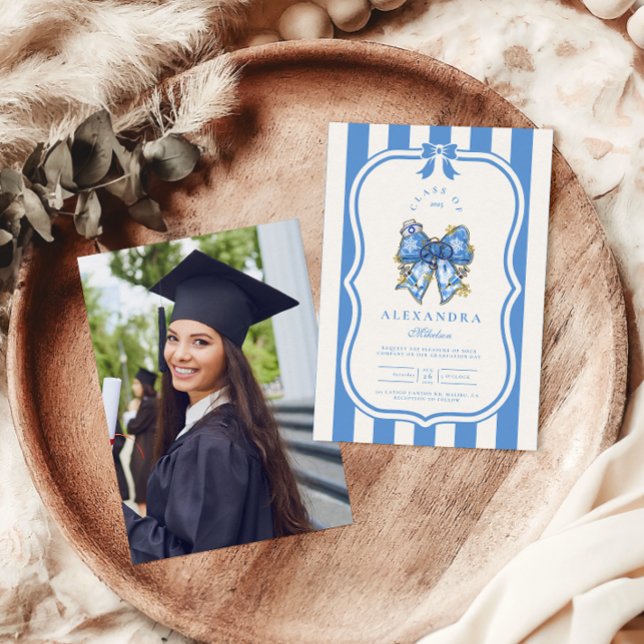Convites Foto Arco Azul, Coquette Nursing School Gradu (Criador carregado)