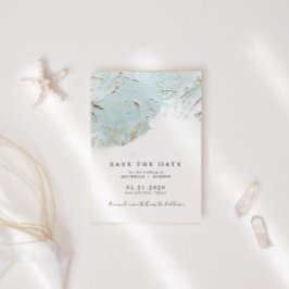 Convites Foto Azul De Folha Azul Texturizada Salvar A Data