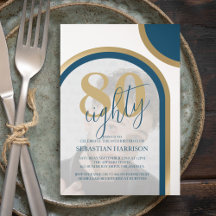 Foto Azul E Dourada Moderna Aniversário