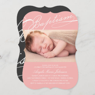 Convites Foto baseado num guião do rosa da cruz do rosário