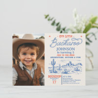 Foto Blue Cowboy Pequeno Buckaroo Aniversário