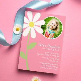 Convites Foto bonito Daisy Flower Aniversário