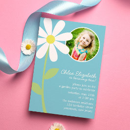 Convites Foto bonito Daisy Flower Aniversário