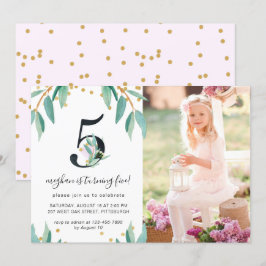 Convites Foto bonito de Festa de aniversário Botânica