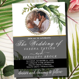 Convites Foto Botânica Eucalyptus Tudo em Um Casamento