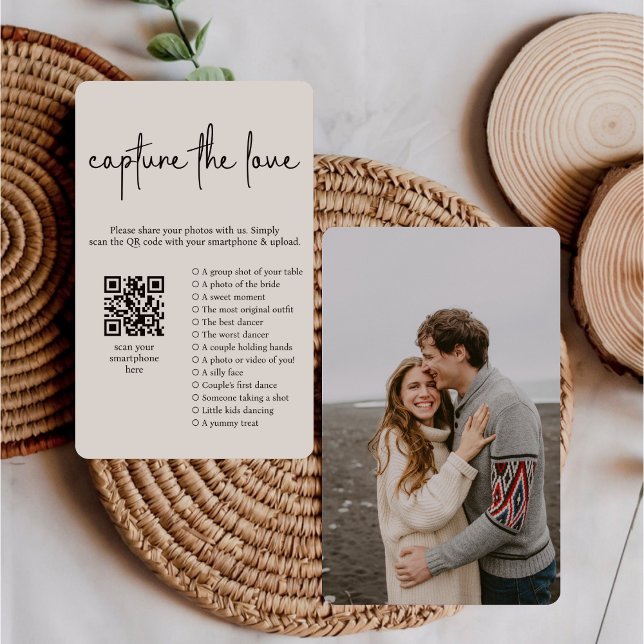 Convites Foto Caça I Spy Casamento Captura o Amor QR (Criador carregado)