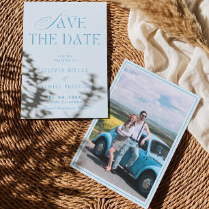 Convites Foto Caprichosa Francesa de Casamento Save The Dat