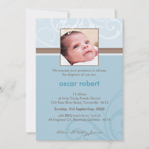 Convites FOTO CHRISTENING CONVIDA :: caridade 6P