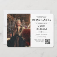 Foto Código QR Quinceañera Princesa Moderna