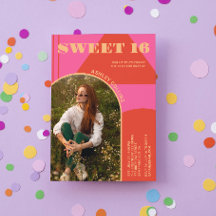 Foto Cor-de-rosa e laranja Arco Retro Doce 16 Aniv