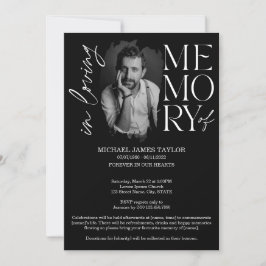 Convites Foto Da Caligrafia Moderna No Funeral Da Memória A