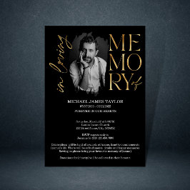 Convites Foto Da Caligrafia Moderna No Funeral Da Memória A