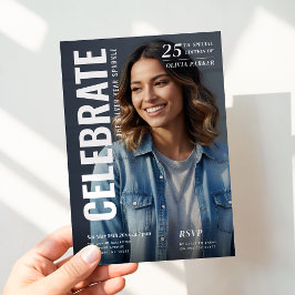 Convites Foto da Capa da Revista Celebração de Aniversário