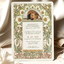 Convites Foto da Celebração da Vida por Alphonse Mucha