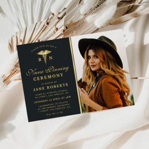 Convites foto da cerimônia de pintura de uma enfermeira de