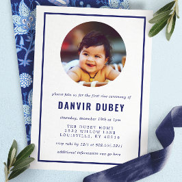 Convites Foto da Cerimônia do Primeiro Arroz Annaprashan Az