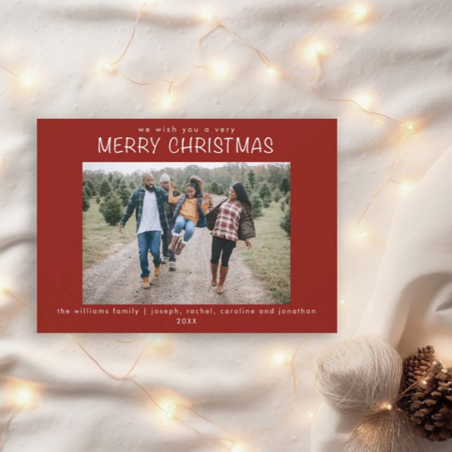 Convites Foto Da Família Que Desejamos A Você Um Feliz Cart (Criador carregado)